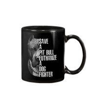 Save A Pit Bull Euthanize A Dog Fighter Mug tile