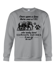 A Girl Who Really Loved Elephants And Dogs Crewneck Sweatshirt tile