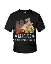 Rescued Is My Favorite Breed Youth T-Shirt tile