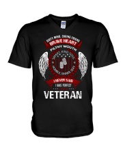 Brave Heart I Am A Veteran V-Neck T-Shirt tile