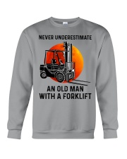 Never Underestimate An Old Man With A Forklift Crewneck Sweatshirt tile