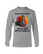 Never Underestimate An Old Man With A Forklift Long Sleeve Tee tile