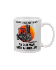 Never Underestimate An Old Man With A Forklift Mug tile