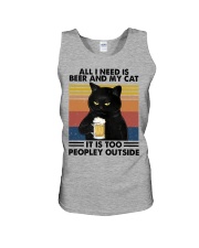 All I Need Is Beer And My Cat Unisex Tank tile
