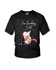 Cat I'm Freaking Cold Youth T-Shirt tile
