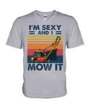 I'm Sexy And I Mow It V-Neck T-Shirt tile