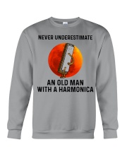 Never Underestimate An Old Man With A Harmonica Crewneck Sweatshirt tile