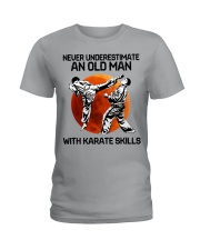 Never Underestimate An Old Man With Karate Skills Ladies T-Shirt tile