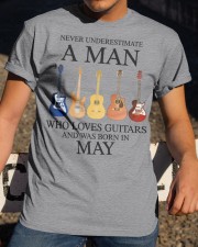 A Man Who Loves Guitar And Was Born In May Classic T-Shirt apparel-classic-tshirt-lifestyle-28