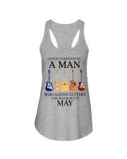 A Man Who Loves Guitar And Was Born In May Ladies Flowy Tank tile