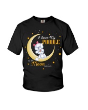 I Love My Poodle To The Moon And Back Youth T-Shirt tile