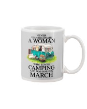 A Woman Who Loves Camping And Was Born In March Mug tile