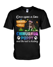 I Picked Up A Chihuahua Puppy V-Neck T-Shirt tile