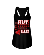 My First Valentine's Day Ladies Flowy Tank tile