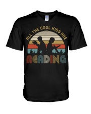 All The Cool Kids Are Reading V-Neck T-Shirt tile