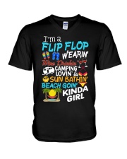 Camping Loving Kinda Girl V-Neck T-Shirt tile
