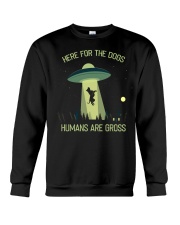 Here For The Dogs Humans Are Gross Crewneck Sweatshirt tile