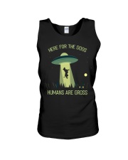 Here For The Dogs Humans Are Gross Unisex Tank tile