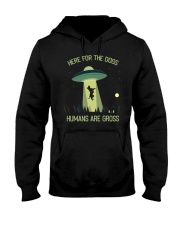 Here For The Dogs Humans Are Gross Hooded Sweatshirt tile