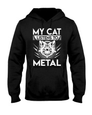 My Cat Listens To Metal Hooded Sweatshirt tile