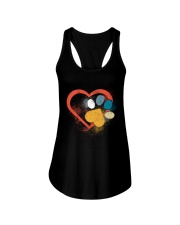 Heart Pet Footprint Ladies Flowy Tank tile