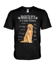 Anatomy Of A Golden Retriever V-Neck T-Shirt tile