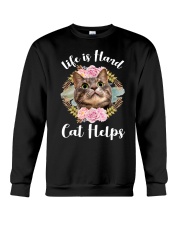 Cat Helps Crewneck Sweatshirt tile