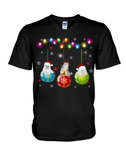 Cat Christmas V-Neck T-Shirt tile