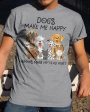 Dogs Make Me Happy - Humans Make My Head Hurt Classic T-Shirt apparel-classic-tshirt-lifestyle-28