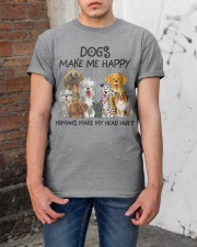 Dogs Make Me Happy - Humans Make My Head Hurt Classic T-Shirt apparel-classic-tshirt-lifestyle-31