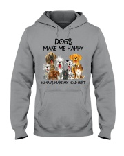 Dogs Make Me Happy - Humans Make My Head Hurt Hooded Sweatshirt tile