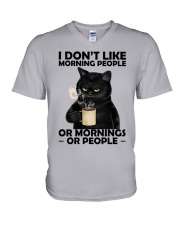 I Don't Like Morning People V-Neck T-Shirt tile