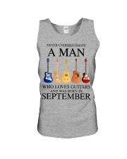 A Man Who Loves Guitar And Was Born In September Unisex Tank tile