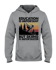 Education Is Important - But Skiing Is Importanter Hooded Sweatshirt tile