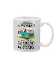 A Woman Who Loves Camping And Was Born In January Mug tile