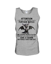Attention Unisex Tank tile