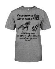 A Girl Who Really Loved Horses And Dogs Premium Fit Mens Tee tile