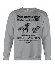 A Girl Who Really Loved Horses And Dogs Crewneck Sweatshirt tile
