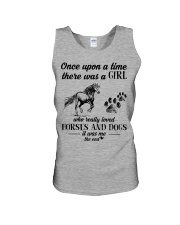 A Girl Who Really Loved Horses And Dogs Unisex Tank tile