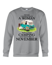 A Woman Who Loves Camping And Was Born In November Crewneck Sweatshirt tile