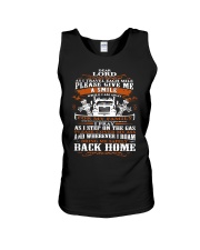 Truck Driver Back Home Unisex Tank tile