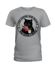 I Like Coffee And Books - And Maybe 3 People Ladies T-Shirt tile