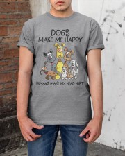Dogs Make Me Happy - Humans Make My Head Hurt Classic T-Shirt apparel-classic-tshirt-lifestyle-31
