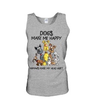 Dogs Make Me Happy - Humans Make My Head Hurt Unisex Tank tile