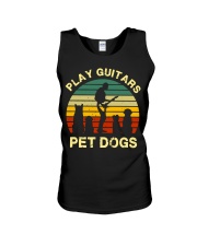 Play Guitars Pet Dogs Unisex Tank tile
