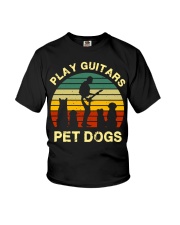 Play Guitars Pet Dogs Youth T-Shirt tile