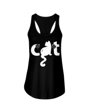 Funny Cat Text Ladies Flowy Tank tile