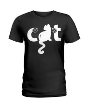 Funny Cat Text Ladies T-Shirt front
