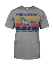 Horses Make Me Happy - Humans Make My Head Hurt Premium Fit Mens Tee tile