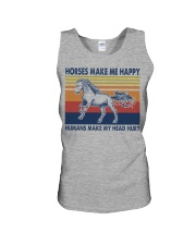 Horses Make Me Happy - Humans Make My Head Hurt Unisex Tank tile